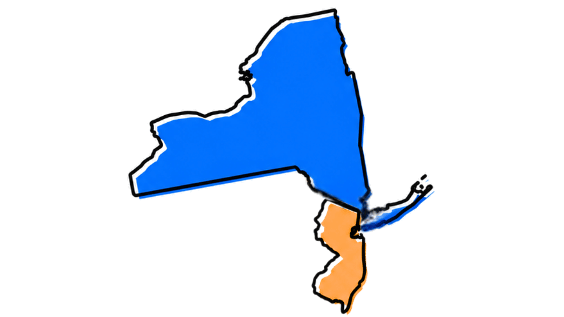New Jersey and New York clinical trials location graphic