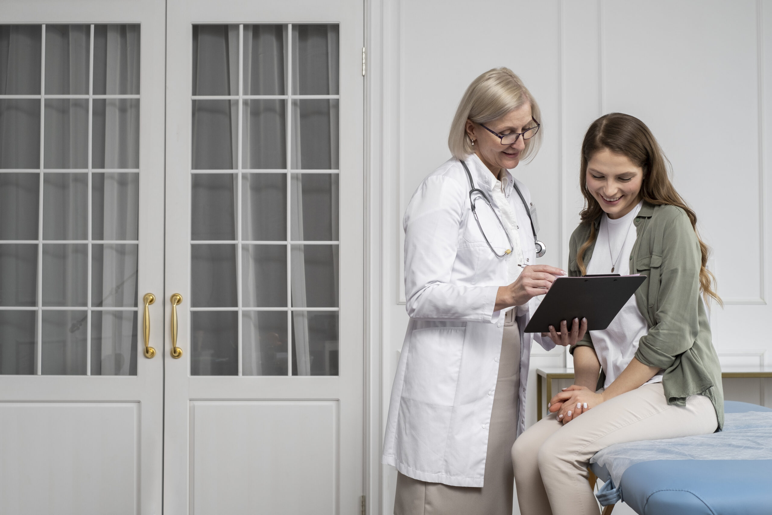 Doctor speaking with a patient